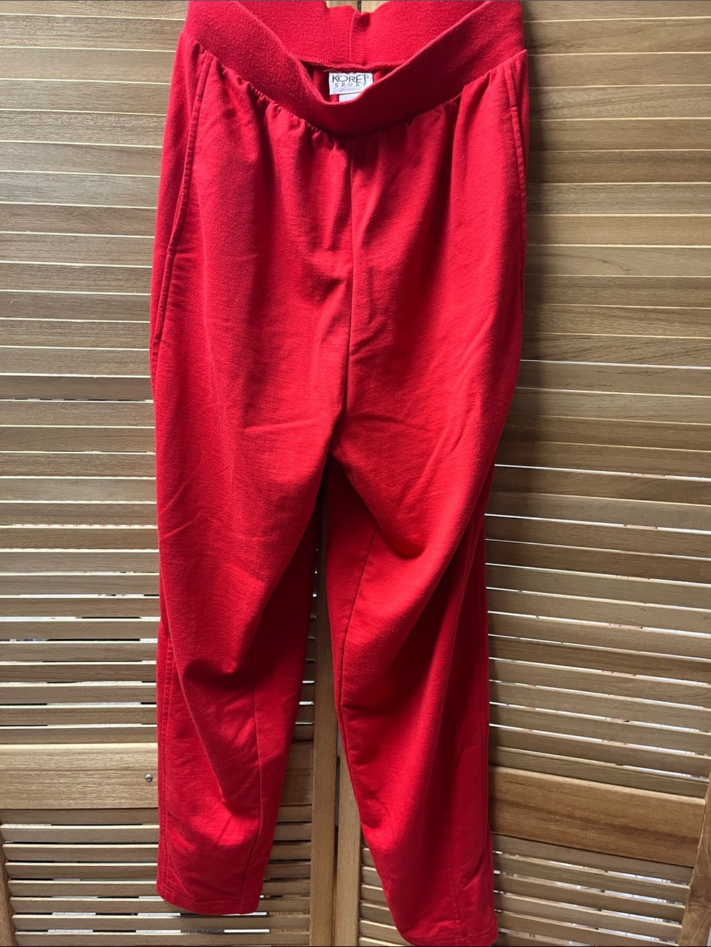 Koret Red Men's Elastic Waist Jogger Pants